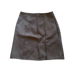 Black Front Slit Pencil Skirt Mini Back Zipper USA made classic Y2K